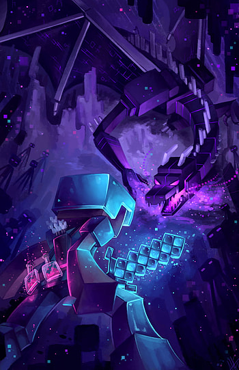 Epic Minecraft The End, minecraft dragon HD phone wallpaper