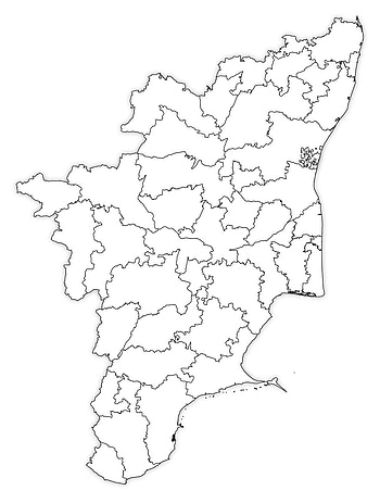 Tamil Nadu Outline Map, Tamil Nadu Blank Map, tamil nadu map HD phone wallpaper