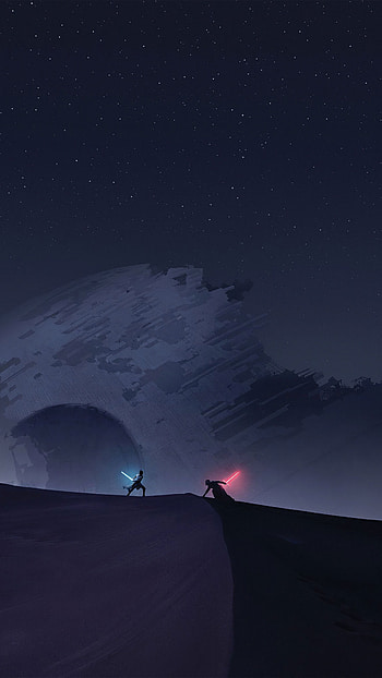 324317 Rey vs Kylo Ren, Minimalist, Star Wars The Rise of Skywalker, , Backgrounds, and, star war HD phone wallpaper
