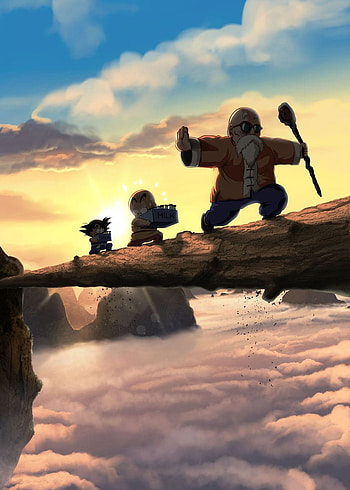 Master Roshi Training' Poster by Fadilr R HD phone wallpaper