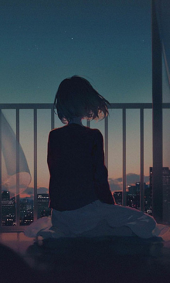 Alone Girl Artwork, anime sad girl HD phone wallpaper