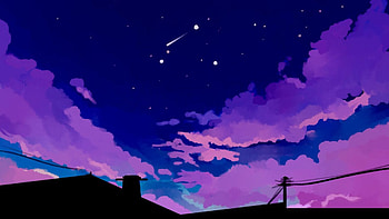 Purple Aesthetic, pc anime aesthetic purple HD wallpaper