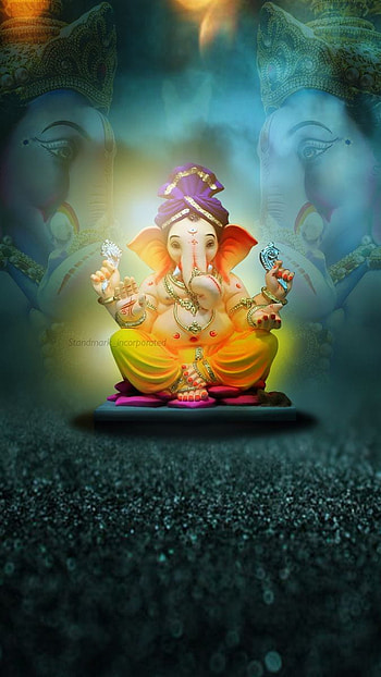 GANESH, ganpati black HD phone wallpaper