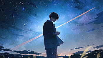 Anime Boy Alone Night Scenery PC, alone anime pc HD wallpaper