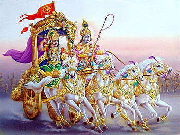 Krishna Arjun and, lord krishna and arjuna HD wallpaper