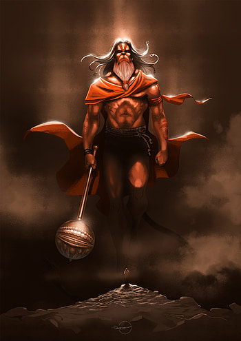 This is my take on, hanuman anime angry HD phone wallpaper