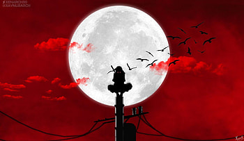 Hero in the shaddows, itachi moon HD wallpaper