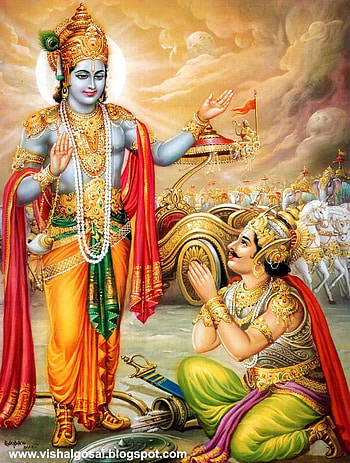 mahabharat, lord krishna and arjuna HD phone wallpaper