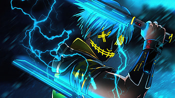 Anime Ninja, cool anime blue HD wallpaper