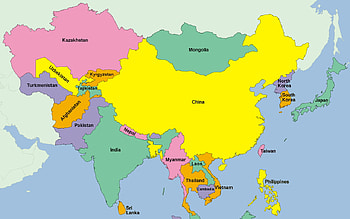 asia map HD wallpaper