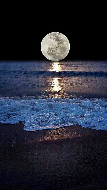 Beautiful Full Moon, spring full moon HD phone wallpaper