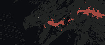 Minimal Monster Hunter Rathalos [6159x2639, minimalist monster hunter HD wallpaper