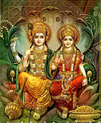 A beautiful of Lord Vishnu and Lakshmi, vishnu laxmi HD phone wallpaper