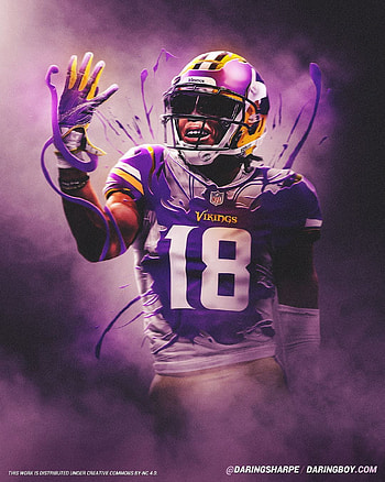 Justin Jefferson, Minnesota Vikings, LSU Tigers in 2020, american football legends HD phone wallpaper