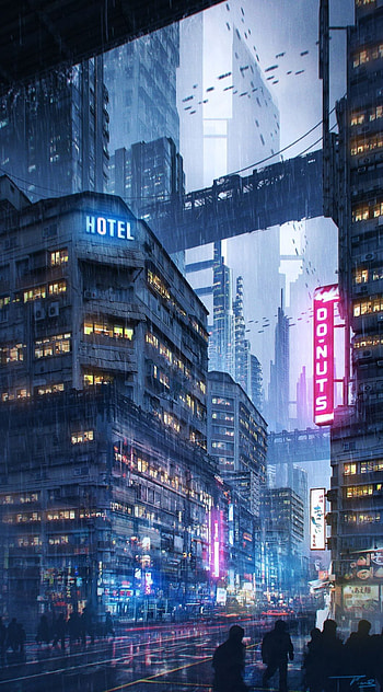 Cyberpunk City Night Time Live Best Of Cyberpunk Future City Inspiration, aesthetic future city HD phone wallpaper