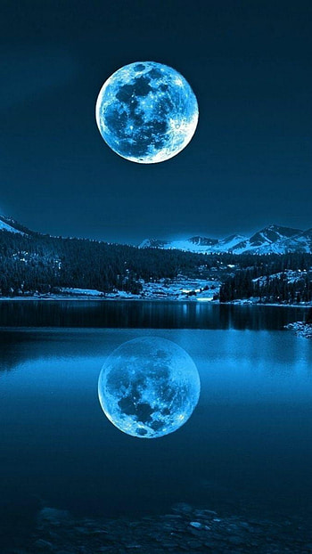 papel de parede para celular natureza e paisagem 6 6, blue moon for mobile HD phone wallpaper