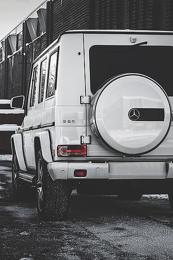 White G Wagon , mercedes g class x HD phone wallpaper