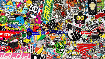 Sticker Bomb HD wallpaper