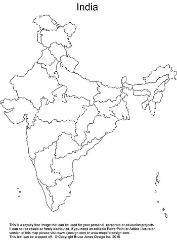 India outline map printable HD phone wallpaper