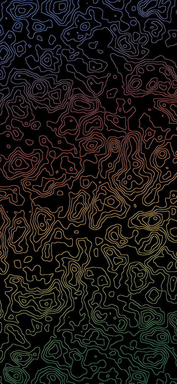 Updated] 24 Damascus/Topographic AMOLED [1440x3200] : r/Amoledbackgrounds, topographic HD phone wallpaper