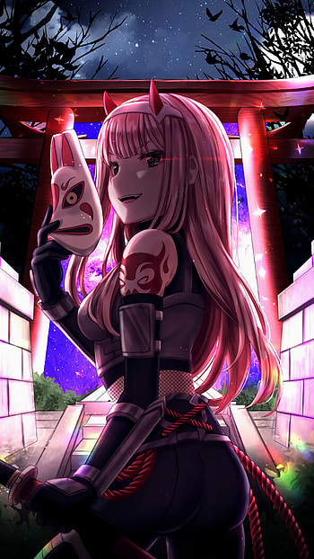 Anbu Zero Two [Darling in the Franxx ...pinterest, neon zero two HD phone wallpaper