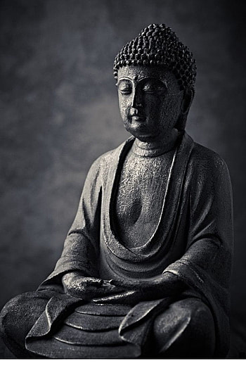 Buddha , Buddha statue ...pinterest, buddha black and white HD phone wallpaper