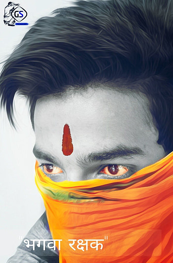 Bhagwa Rakshak, भगवा रक्षक, Kattar Hindu, Hindu, Seffron, bhagwa flag HD phone wallpaper