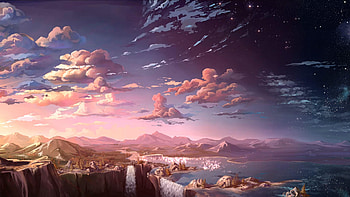Beautiful Anime Scenery, anime scenery HD wallpaper