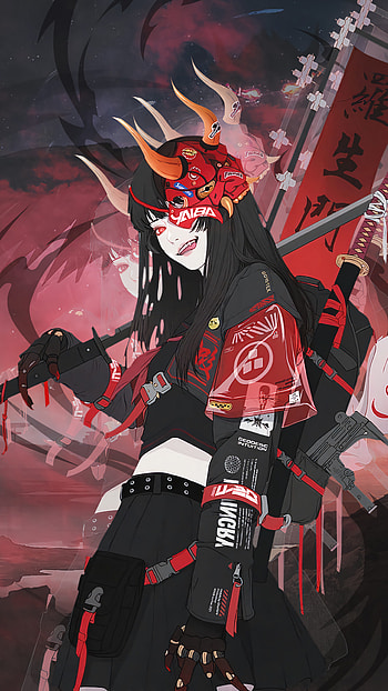 Anime Girl Samurai Warrior , samurai girls HD phone wallpaper