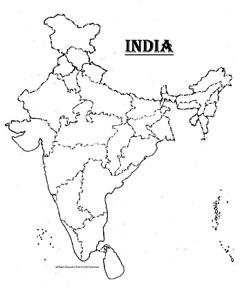 Outline Map Of Political India With Map India Printable, india map layout background HD phone wallpaper