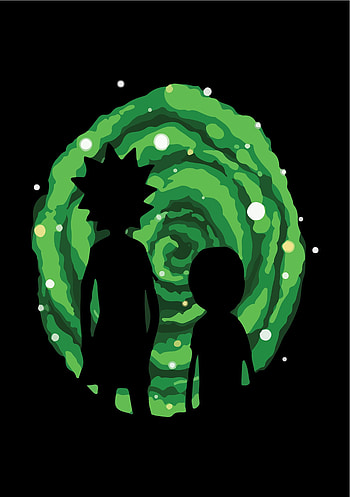 Rick And Morty Poster, rick and morty portal HD phone wallpaper