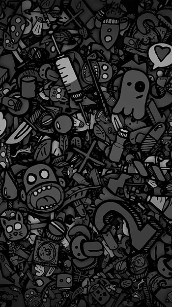 Cartoon Dark Android, cartoon mobile dark HD phone wallpaper