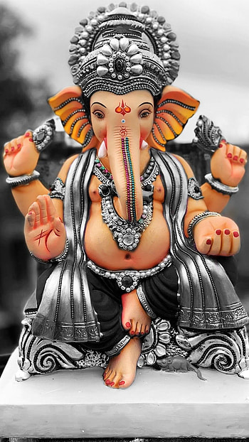 Lord Ganesha Edited Mobile ,Indian God, awesome ganesh HD phone wallpaper