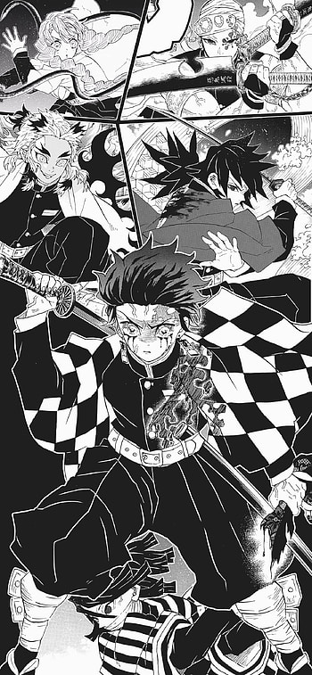 Eaero, demon slayer manga panels HD phone wallpaper