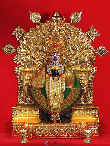 Buy eKolhapuri Handcrafted God Shri Karvir Niwasini Mahalaxmi Idol Kolhapur Wooden Wall Hanging Decor with Light System and Box Frame Online at Low Prices in India, kolhapur mahalaxmi HD phone wallpaper