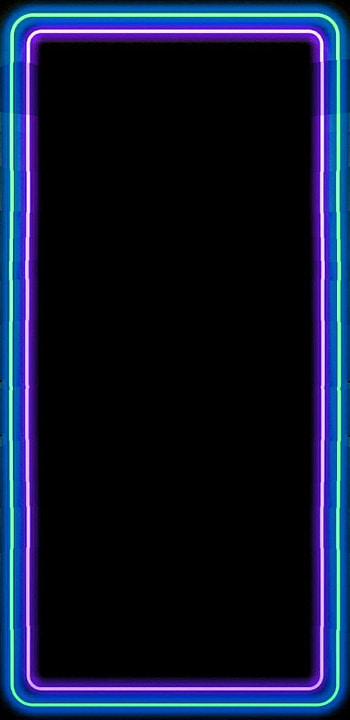 purple & green neon border lights HD phone wallpaper