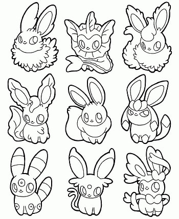 eevee evolutions coloring pages, eevee evoluciones HD phone wallpaper