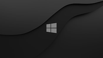 Black Logo Windows, black dark HD wallpaper
