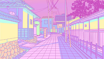 illustration, pc anime aesthetic purple HD wallpaper