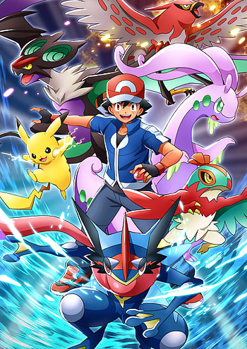 Ash and All His Pokemon, ash pokemon HD phone wallpaper