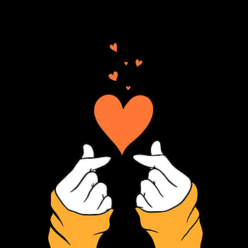 Heart Whatsapp Dp, finger heart dp HD phone wallpaper