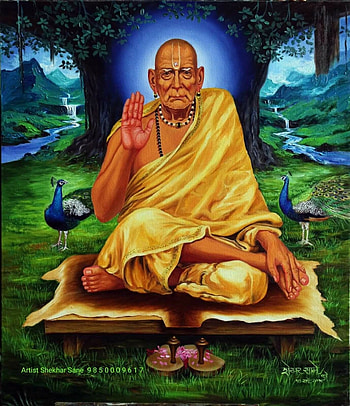 Shekhar Sane Swami Samarth Painting, shree swami samarth HD phone wallpaper