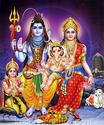 god shiva family, god sivan HD phone wallpaper