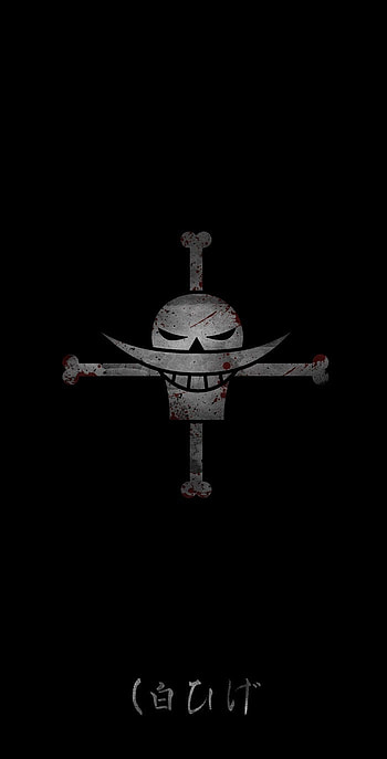 I made/edited Whitebeard's Jolly Roger for dark themed . : r/ OnePiece, white beard one piece HD phone wallpaper