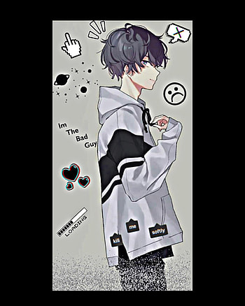 Aesthetic Anime Boy on Dog, anime profile pic HD phone wallpaper