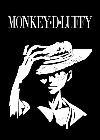 Monkey D. Luffy One Piece, luffy black and white HD phone wallpaper
