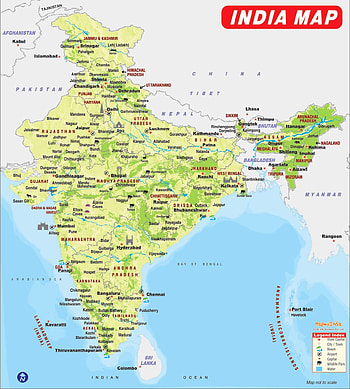 India Map, india river map HD phone wallpaper