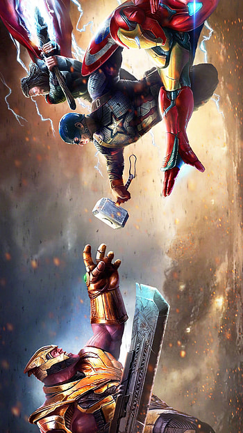 330513 Thanos vs. Iron Man, Captain America, Thor, Avengers, captain america vs iron man HD phone wallpaper