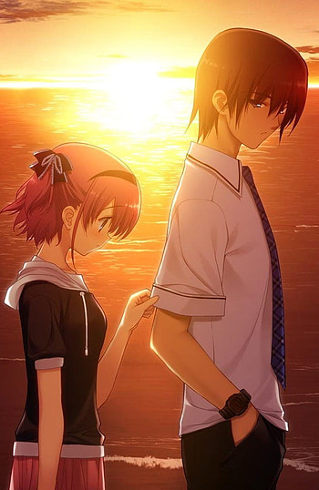 Cartoon Sad Couple posted by Christopher Thompson, anime sadness breakup HD phone wallpaper