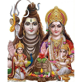 Lord Shiv Parivar Family , Happy Ganesh Chaturthi, shiv pariwar HD phone wallpaper